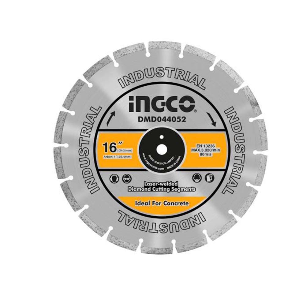 Diamond disc for asphalt cutting Laser welded rim Ingco